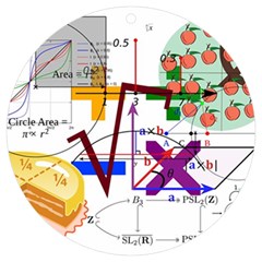 Mathematics Formula Physics School Uv Print Acrylic Ornament Round by Bedest