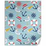 Nautical Marine Symbols Seamless Pattern Canvas 16  x 20  15.75 x19.29  Canvas - 1