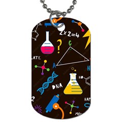 Science Lesson Flat Vector Seamless Pattern Dog Tag (one Side) by Loisa77