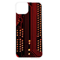 Red Circuit Board Texture Red Circuit Digital Texture Circuit Board Red Technology Iphone 15 Tpu Uv Print Case by Loisa77