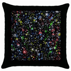 Universe Star Planet Galaxy Throw Pillow Case (black) by Ravend