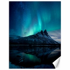 Aurora Borealis Mountain Reflection Canvas 12  X 16  by Grandong