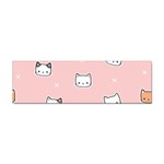 Cute Cat Cartoon Doodle Seamless Pink Pattern Sticker Bumper (10 pack) Front