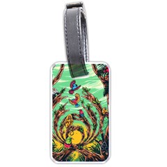 Monkey Tiger Bird Parrot Forest Jungle Style Luggage Tag (one Side) by Grandong