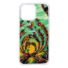 Monkey Tiger Bird Parrot Forest Jungle Style Iphone 14 Pro Max Tpu Uv Print Case by Grandong