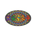 Dead Dancing Bears Grateful Dead Pattern Sticker (Oval) Front