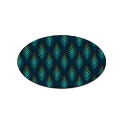 Peacock Texture 3d Pattern Peacock Texture Sticker (oval) by Loisa77