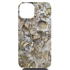 Fossilized Seashell Texture Print Design Bk Iphone 14 Black Uv Print Case by dflcprintsclothing