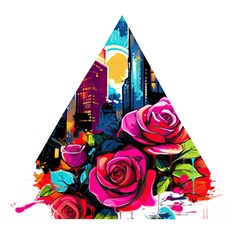 City Rose 2-gigapixel-art-scale-4 00x Wooden Puzzle Triangle by BrightWear