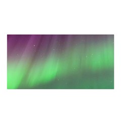 Northern Lights Green Aurora Borealis Satin Wrap 35  X 70  by Perong