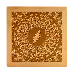 Grateful Dead Bear Pattern Wood Photo Frame Cube by Maspions