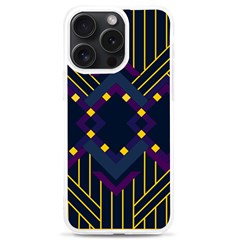 Line Square Pattern Violet Blue Yellow Design Iphone 15 Pro Max Tpu Uv Print Case by Ravend