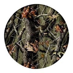 Realtree Camo Seamless Pattern Camo Hunting Round Glass Fridge Magnet (4 Pack) by Perong