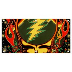 Grateful Dead Steal Your Face Deadhead Hippie Logo Music Banner And Sign 4  X 2  by Perong