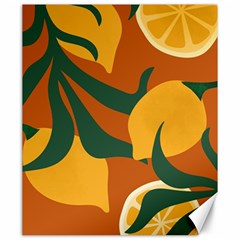 Lemon Citrus Fruit Summer Painting Drawing Canvas 20  X 24  by Grandong