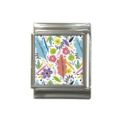 Summer Flowers Spring Background Italian Charm (13mm) by Grandong