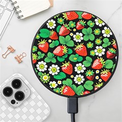 Strawberries Pattern Wireless Fast Charger(black) by Salmanaz77