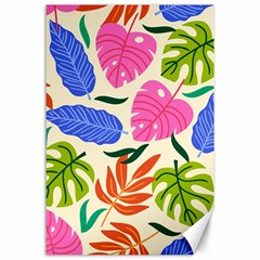 Tropical Sheets Summer Beach Canvas 24  X 36  by Paksenen