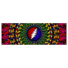 Grateful Dead Bear Pattern Banner And Sign 12  X 4  by Maspions