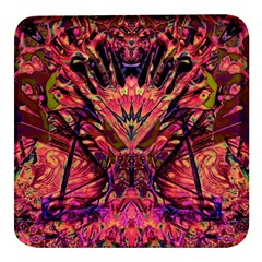 Trippy Garland Square Glass Fridge Magnet (4 Pack) by MRNStudios