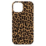 Tiger Skin Art Pattern iPhone 15 Black UV Print PC Hardshell Case Front