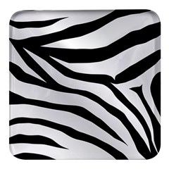 White Tiger Skin Square Glass Fridge Magnet (4 Pack) by Ket1n9