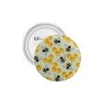 Bees Pattern Honey Bee Bug Honeycomb Honey Beehive 1.75  Buttons Front