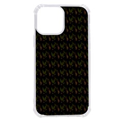 Fern Pattern 2 Black Iphone 13 Pro Max Tpu Uv Print Case by snowwhitegirl