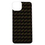 Fern Pattern 2 Black iPhone 15 Pro TPU UV Print Case Front