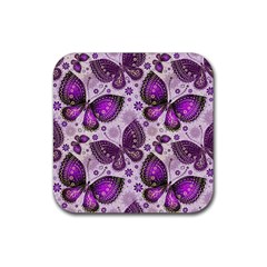 Butterflies Butterfly Insect Animal Nature Rubber Coaster (square) by Maspions