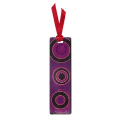 Mazipoodles Retro Circles Revisited - Blackcurrant Blackcherry Black Small Book Marks by Mazipoodles