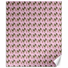 Fern Pattern 2 Pink Canvas 20  X 24  by snowwhitegirl