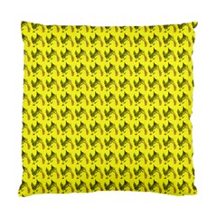 Fern Pattern 2 Yellow Standard Cushion Case (two Sides) by snowwhitegirl