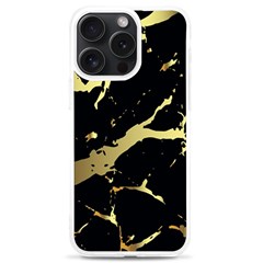 Marble Black, Kiss, Gold, Pretty Iphone 15 Pro Max Tpu Uv Print Case by kyorashop23