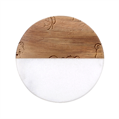 The Care Bears, Care Bears, Cartoon Classic Marble Wood Coaster (round)  by kyorashop23