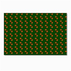 Kawaii Pumpkin Patt Green Postcard 4 x 6  (pkg Of 10) by snowwhitegirl