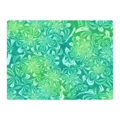 Retro Flower Pattern Design Batik Two Sides Premium Plush Fleece Blanket (mini) by Posterlux