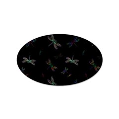 Background Pattern Dragonfly Sticker Oval (10 Pack) by Posterlux