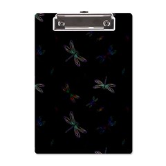 Background Pattern Dragonfly A5 Acrylic Clipboard by Posterlux