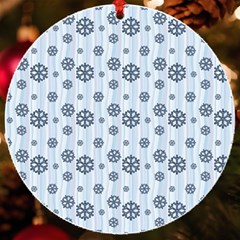 Snowflakes Winter Christmas Uv Print Acrylic Ornament Round by anzea