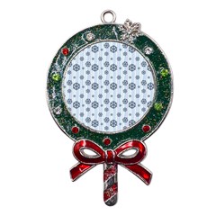 Snowflakes Winter Christmas Metal X mas Lollipop With Crystal Ornament by anzea