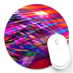 Wave Lines Pattern Abstract Round Mousepad Front