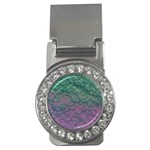 Colorful duotone abstract print Money Clips (CZ)  Front