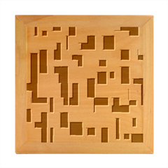 Abstract Geometry Blocks Wood Photo Frame Cube by anzea