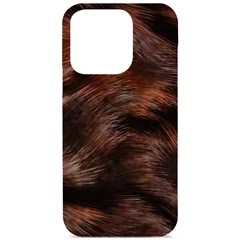 Brown Wool Texture Iphone 15 Pro Black Uv Print Pc Hardshell Case by kyorashop23