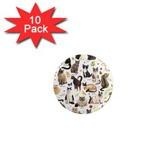 Cats, All, Collage, Cat 1  Mini Magnet (10 Pack)  by kyorashop23