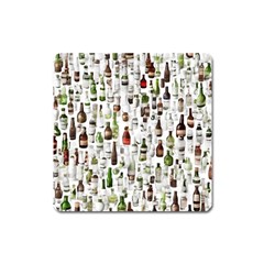 Bottle Chic Print Patterns Square Magnet by BellaVistaTshirt02