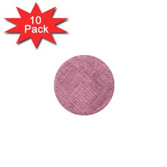 Pink Fabric Texture, Knitted Pink Texture, 1  Mini Magnet (10 Pack)  by kyorashop23