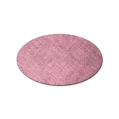 Pink Fabric Texture, Knitted Pink Texture, Sticker (oval) by kyorashop23