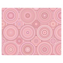 Pink Retro Texture With Circles, Retro Circles Background, Premium Plush Fleece Blanket (medium) by kyorashop23